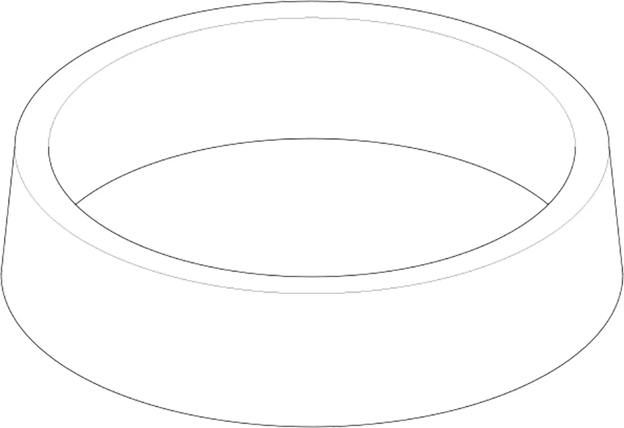 Afdichtring voor valpijp