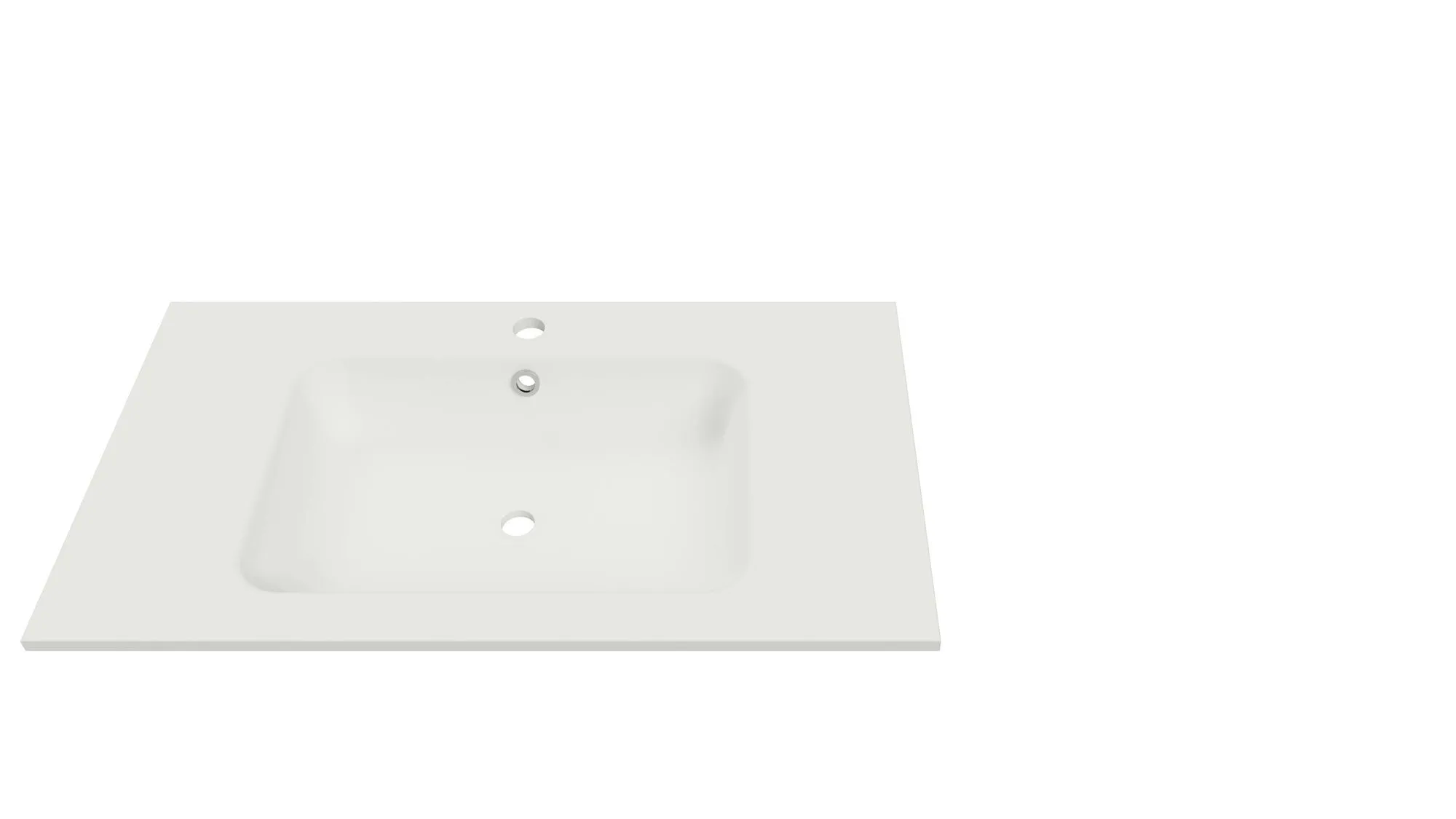 Lusso wastafel 80 cm wit, 1 kraangat