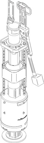Mecanismo de descarga con goma de válvula inferior XF incluida