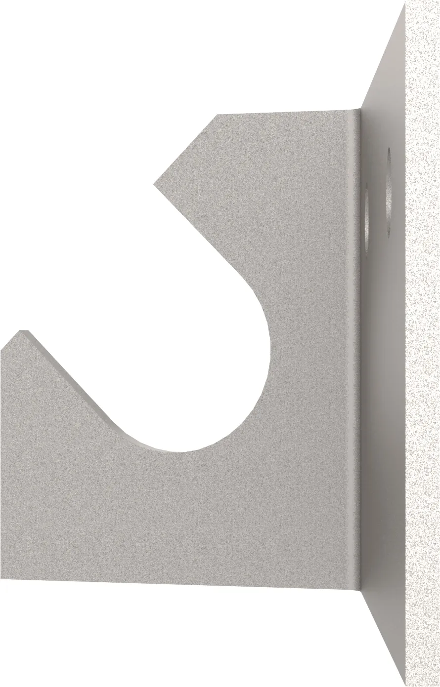 Flush valve support hook steel