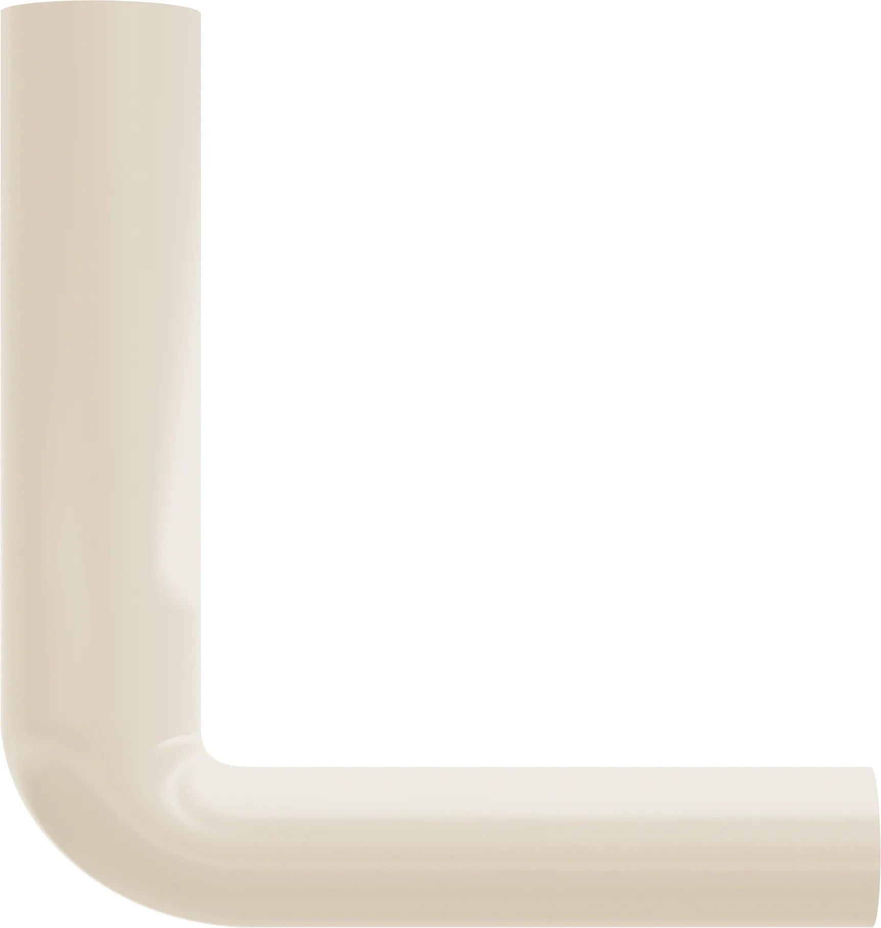 Flush pipe elbow, 230 x 210 mm, pergamon