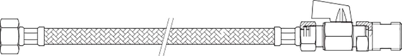 Water connection flexible hose 1/2