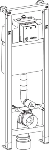 WISA XS WC frontal 118 cm Ø 90/110 mm