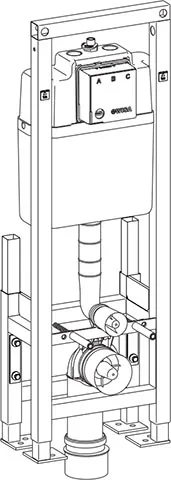 WISA XS WC frame self supporting 90/100 mm