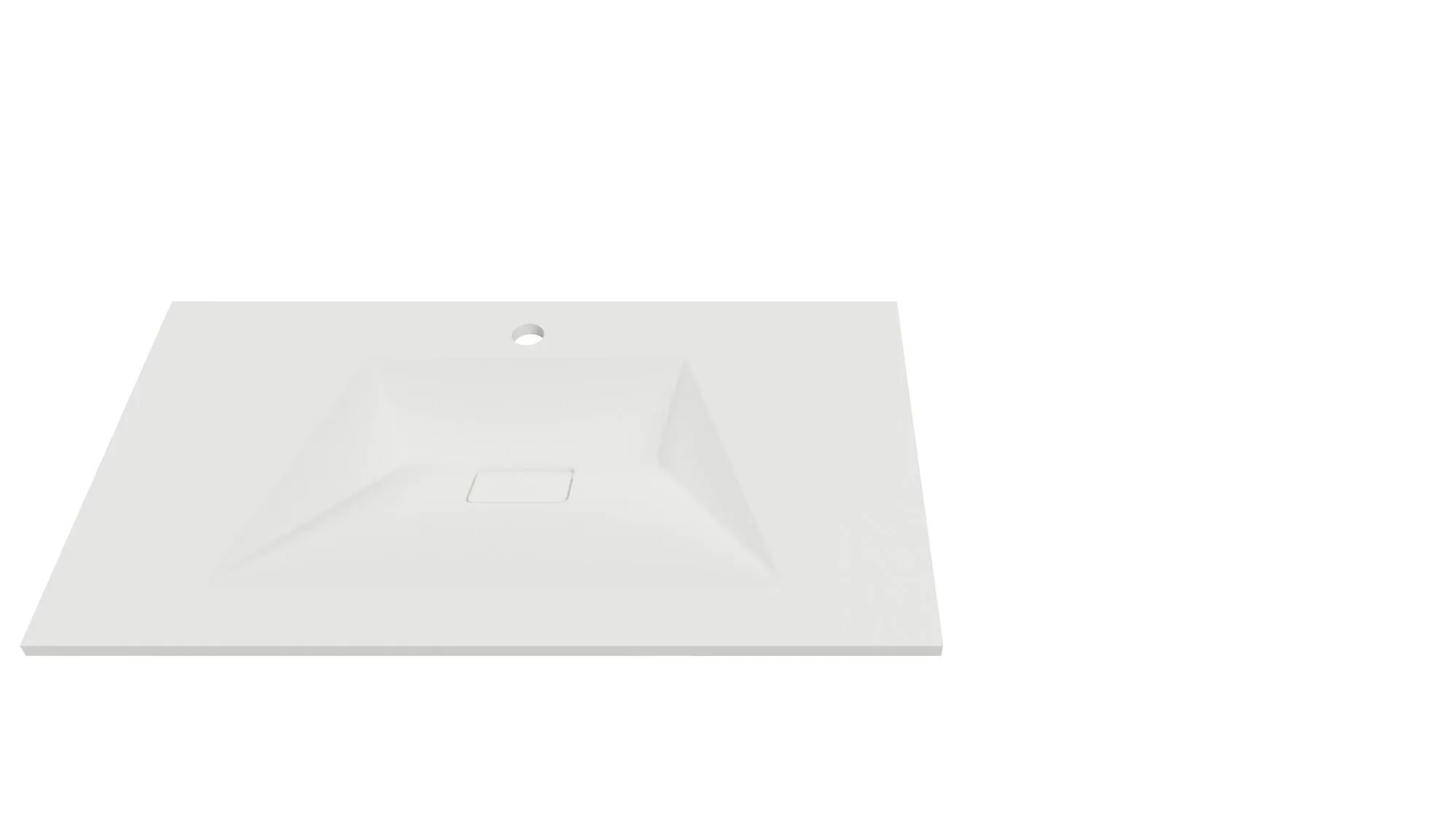 Designo wastafel 80 cm mat wit, 1 kraangat