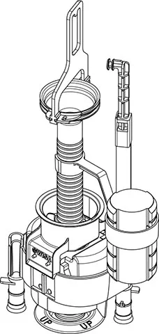 Uitstroommechanisme inclusief bodemkleprubber WISA336/450