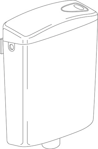 WISA 300 pneumatisch (zonder knop en valpijpbocht), wit