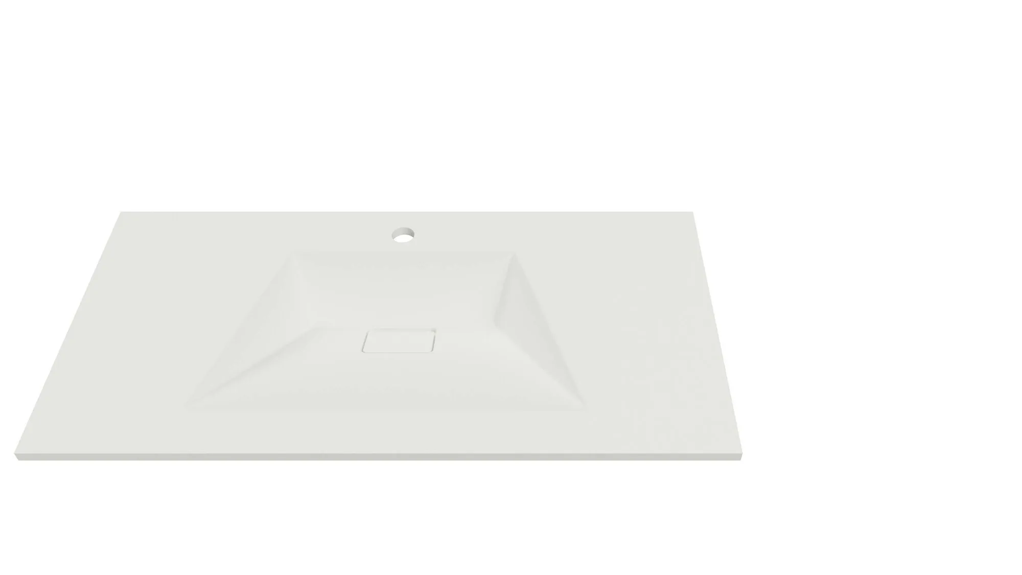 Designo wastafel 90 cm mat wit, 1 kraangat