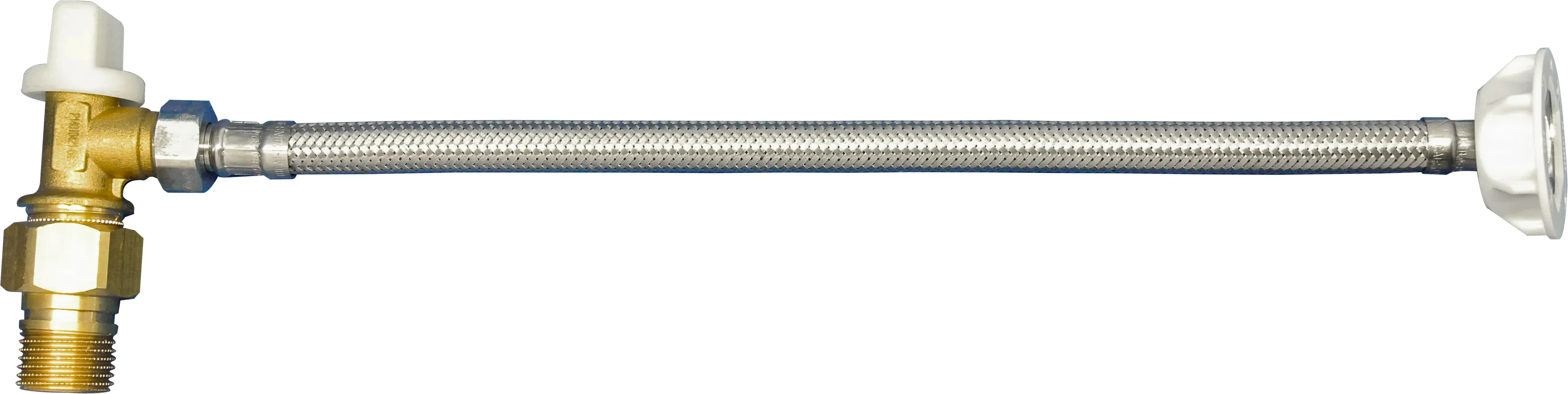 Flexibele aansluitslang G3/8 BI x G1/2 BU + hoekstopkraan