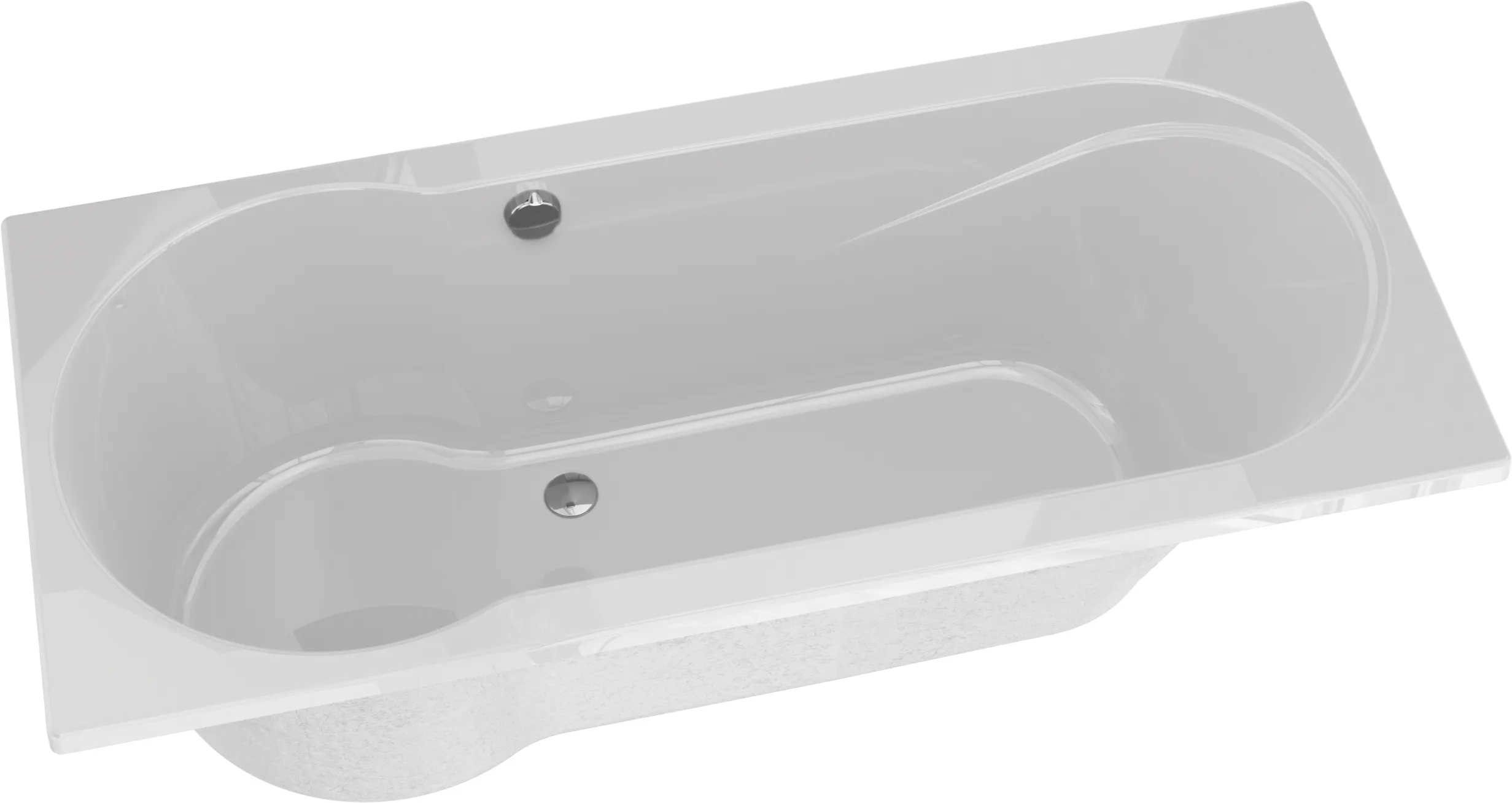 New Fontana rechts 170x75 cm, wit