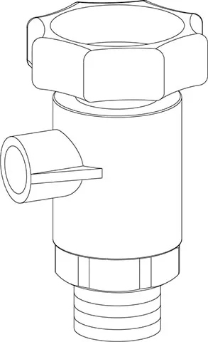 Aftapper met ring (verpakt per stuk), zwart