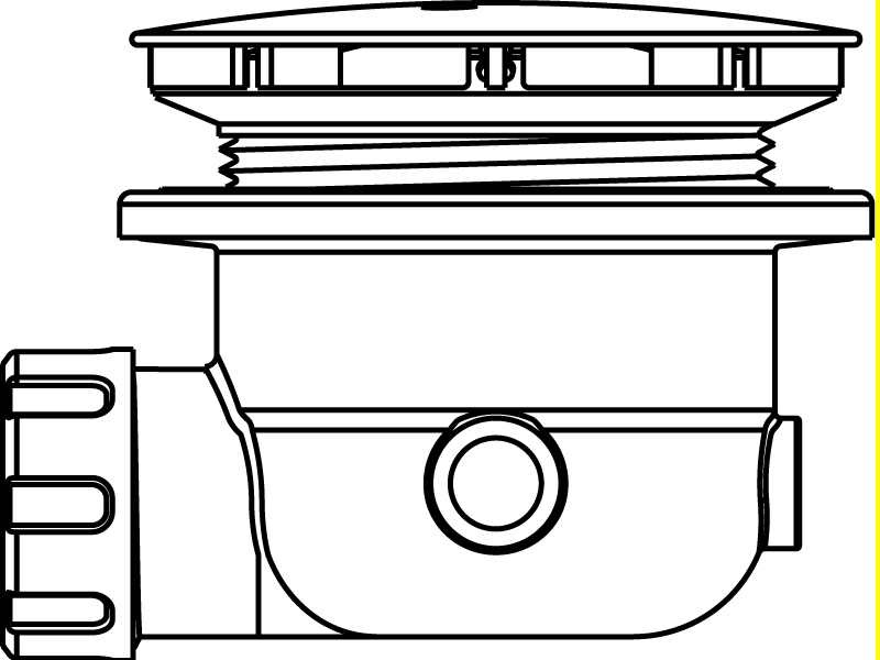 Douchebaksifon 90 mm, chroom
