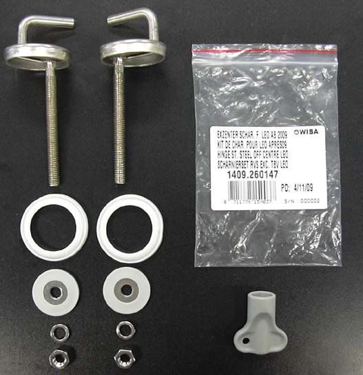 Scharnierset excentrisch toiletzitting Leo (vanaf 2009)