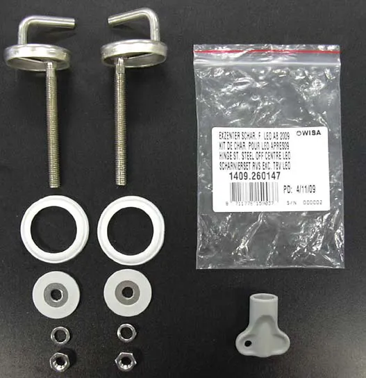 Scharnierset excentrisch toiletzitting Leo (vanaf 2009)