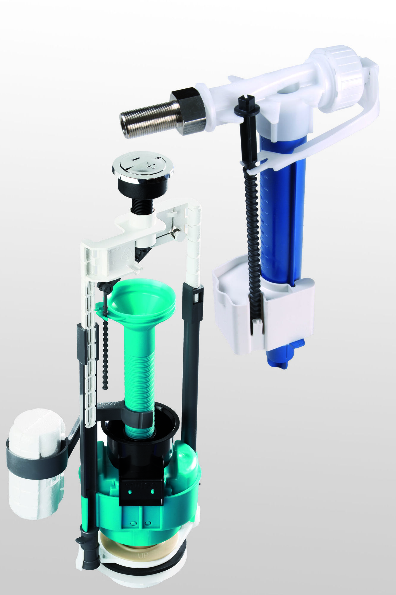 Universal flush valve and hydrolic float valve