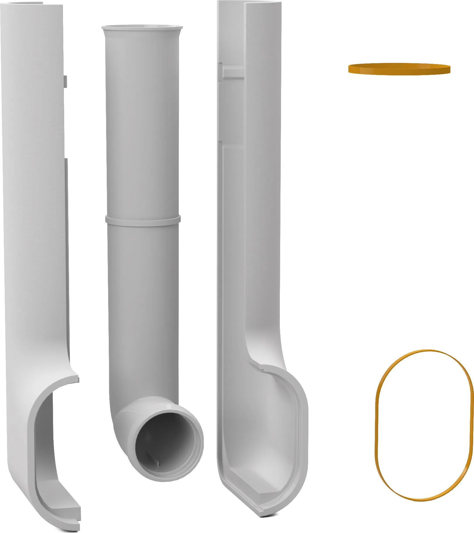 Composition of insulated outlet pipe 300 mm