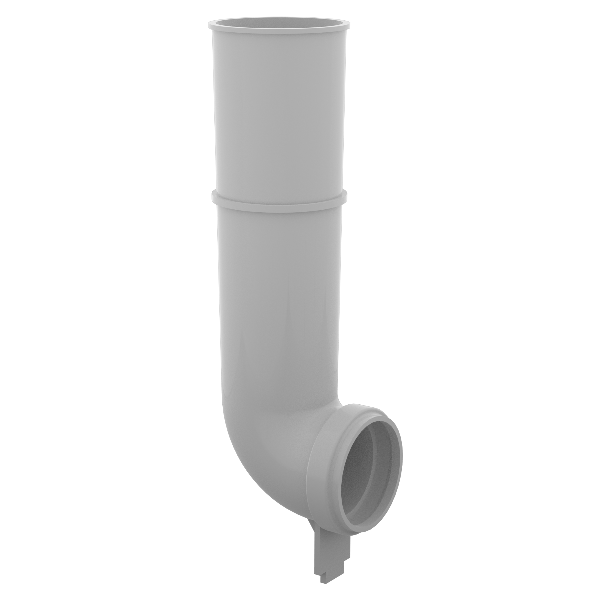 Flush pipe with tongue 195 mm