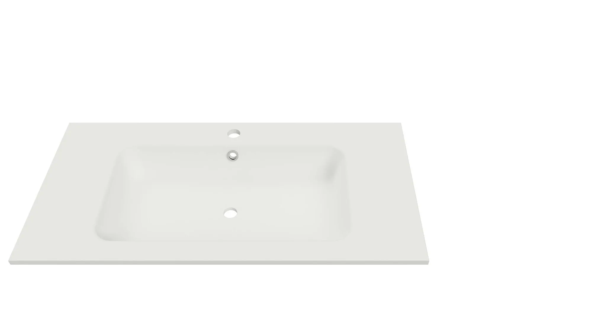 Lusso wastafel 90 cm wit, 1 kraangat