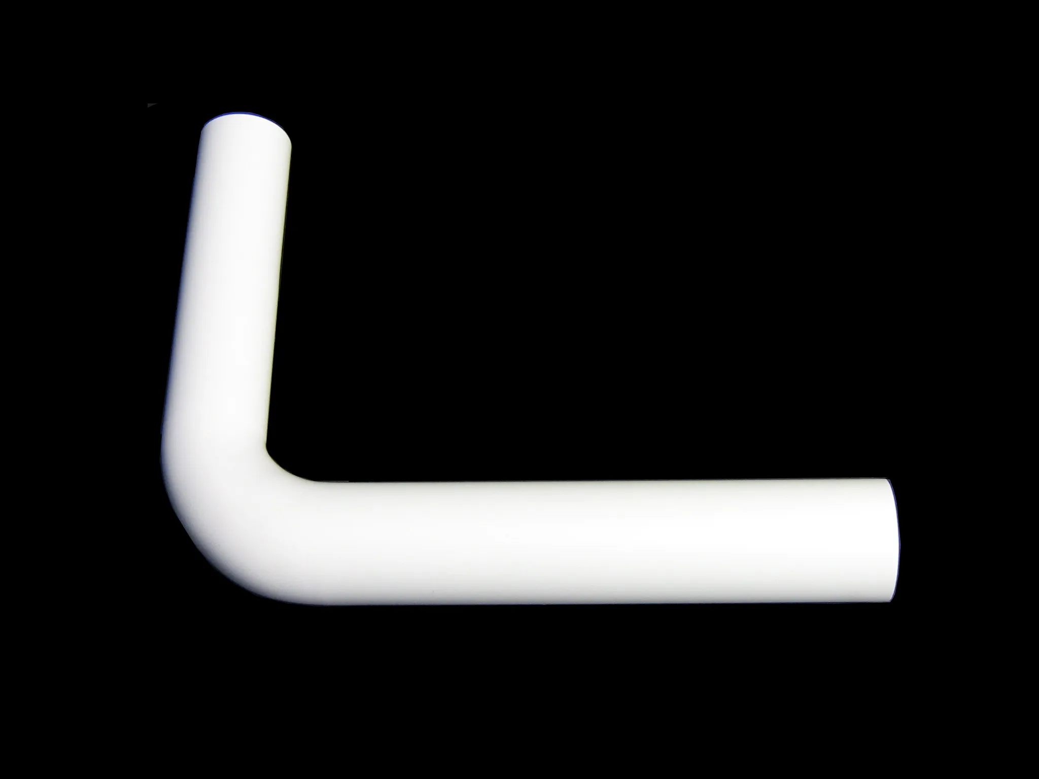 Flush pipe elbow 380 x 210, white